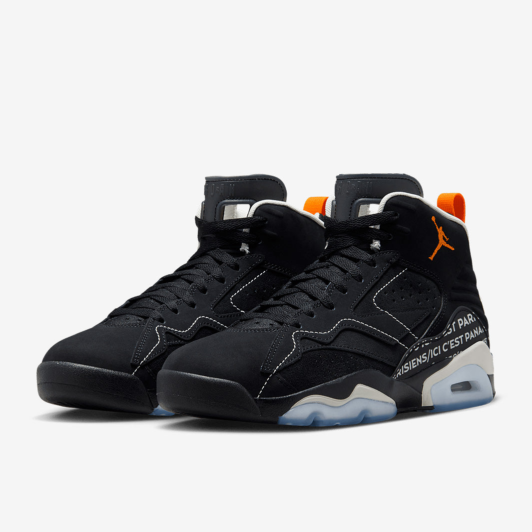 Paris Saint Germain × Jordan MVP 27.5 Jordan x PSG MVP - Black/Magma Orange/Light Bone - Mens Shoes
