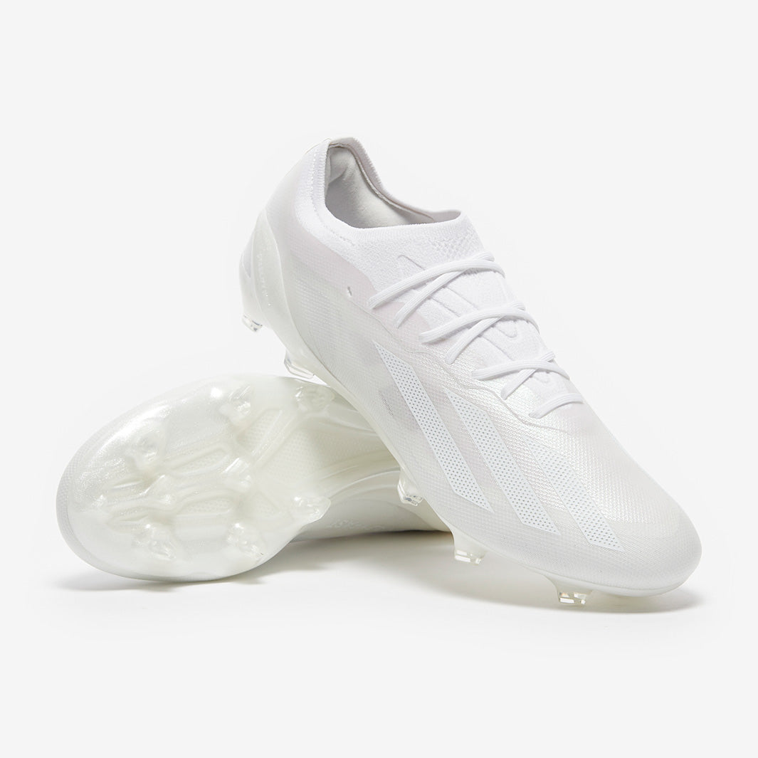 adidas X Crazyfast.1 FG - White/White/White - Mens Boots