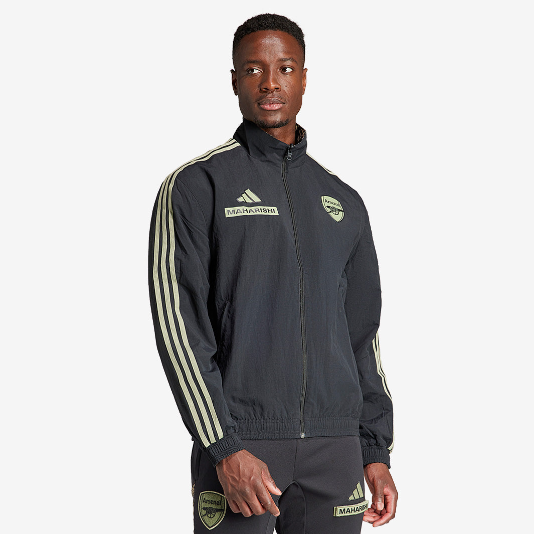 adidas Arsenal x Maharishi 23/24 Anthem Jacket - Black/Tengreen
