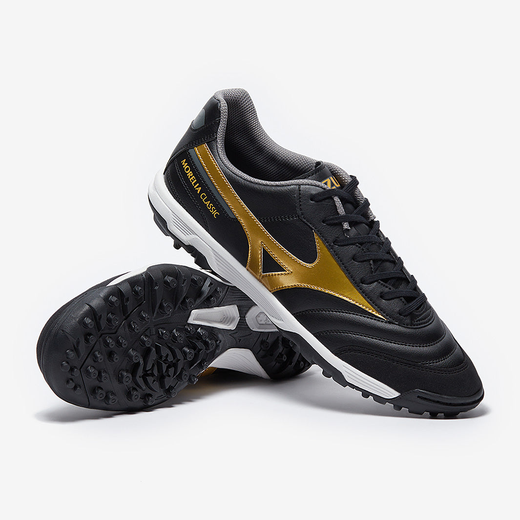 Mizuno Morelia Sala Classic TF - Black/Gold/Dark Shadow - Mens Boots