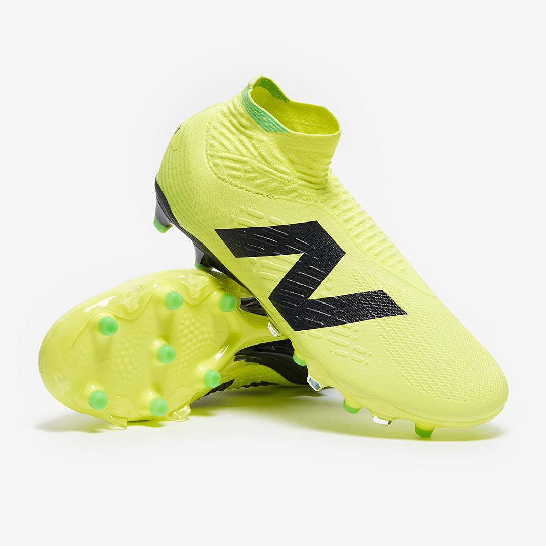 新品タグ付きNew Balance TEKELA 蛍光イエロー スパイク New Balance Tekela V4+ Pro Firm Ground - Bleached Lime Glo - Adult