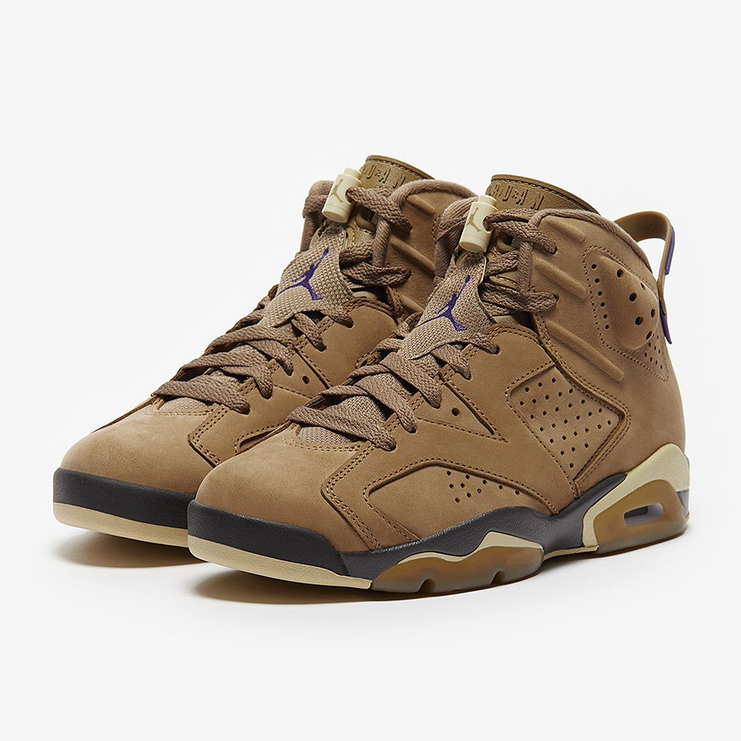Womens Air Jordan 6 Retro GTX Brown Kelp/Team Gold/Shadow Brown