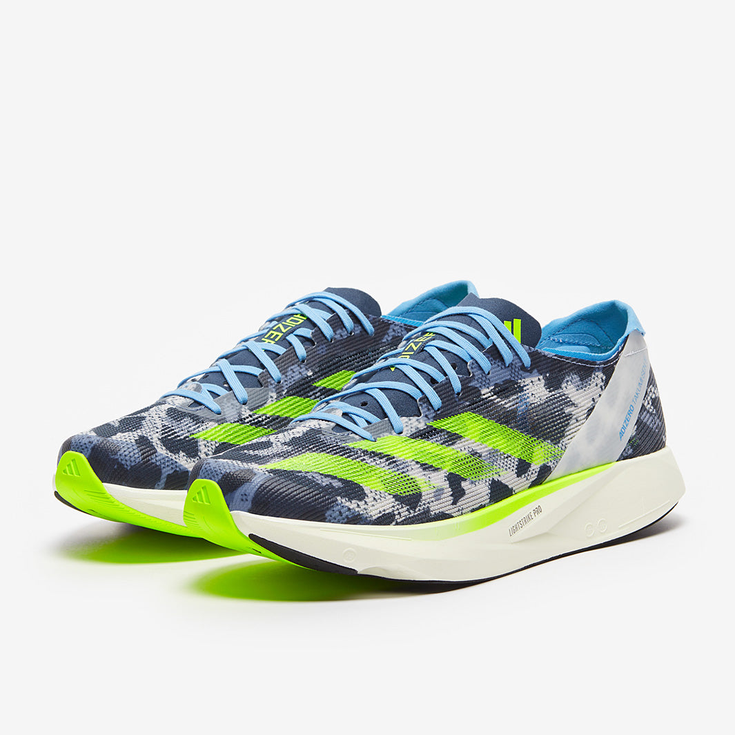 adidas adizero Takumi Sen 10 - Crystal White/Lucid Lemon/Blue