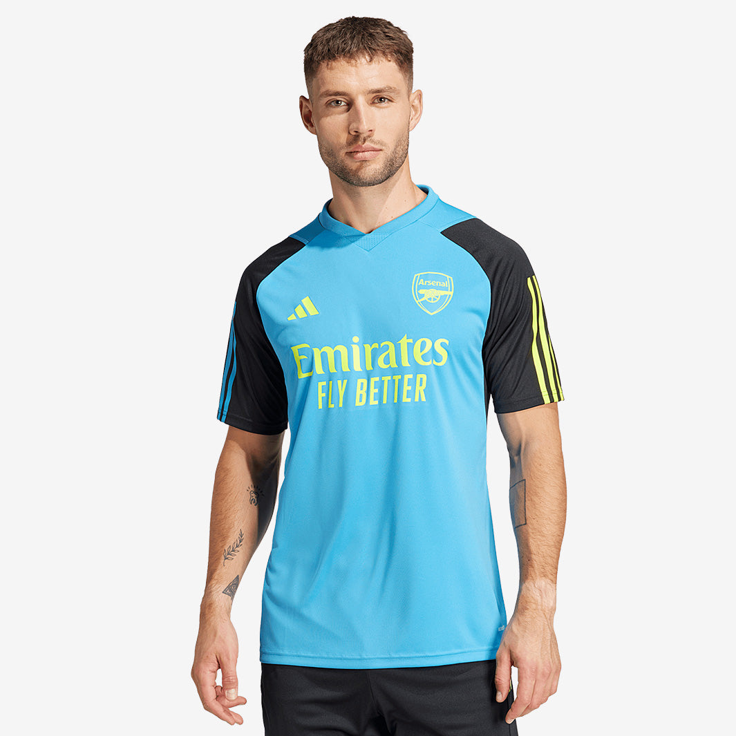 adidas Arsenal 23/24 Training Shirt - Pulse Blue - Mens Replica