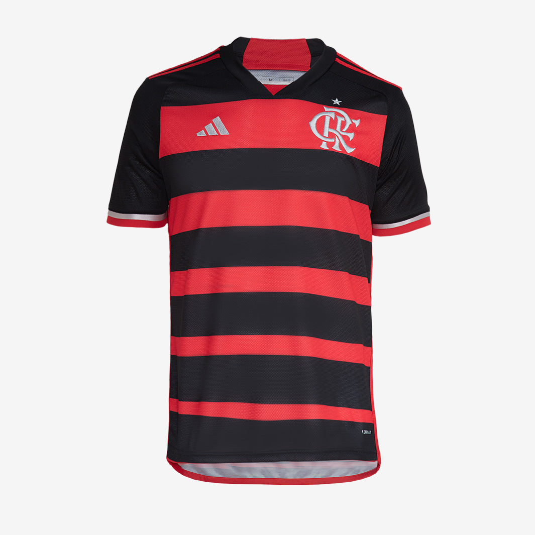 adidas Flamengo 23/24 Home Shirt - Red/Black - Mens Replica
