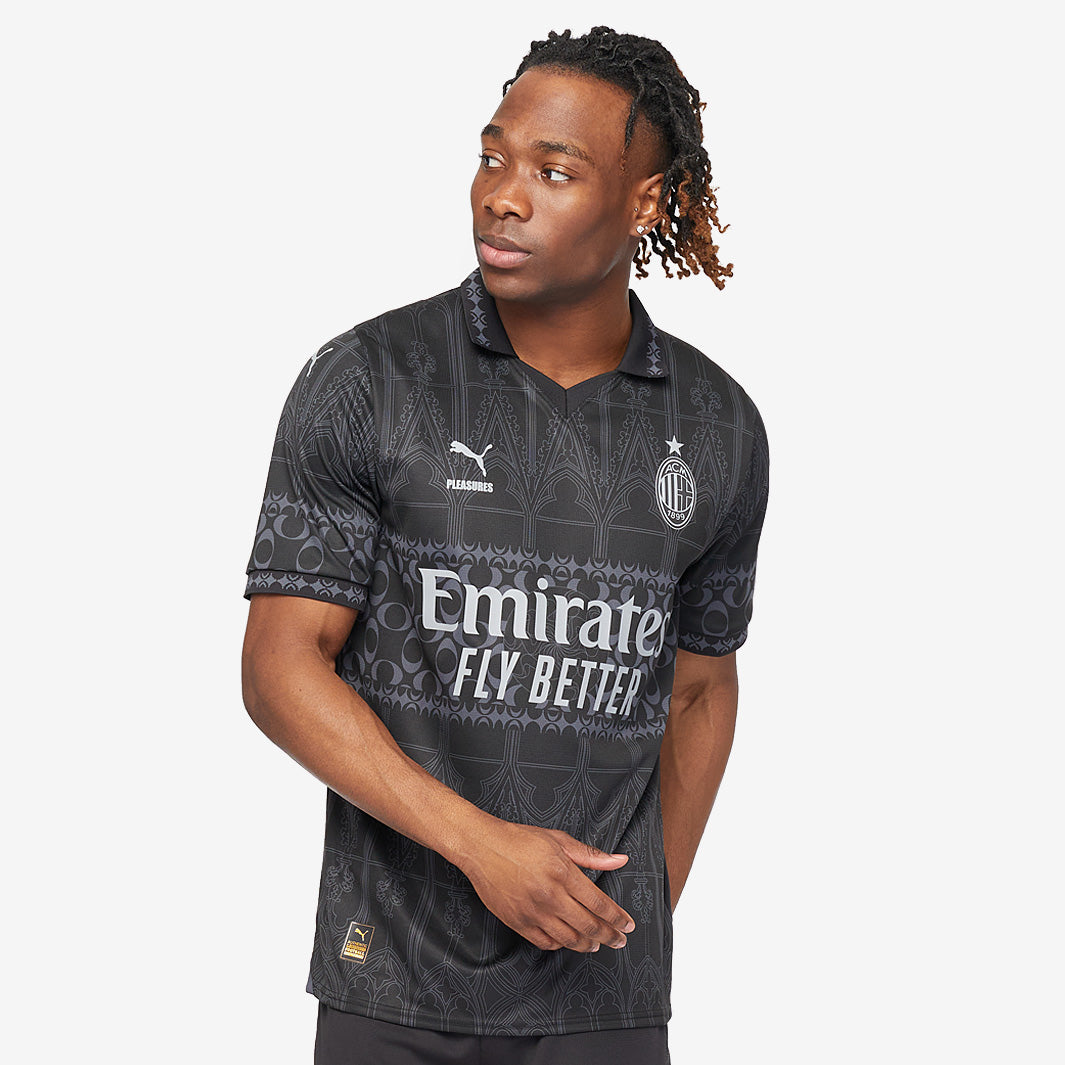 Puma AC Milan x Pleasures 23/24 Shirt - Puma Black/Asphalt