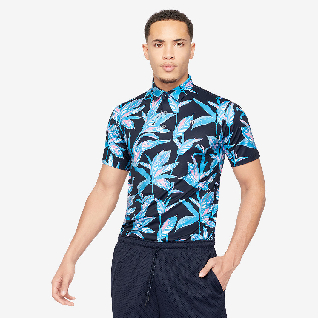 PUMA x PTC Floral Polo - Deep Navy/Regal Blue - Mens Clothing