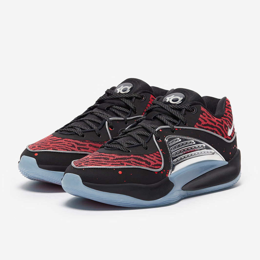 Nike KD16 - Black/Metallic Silver/Bright Crimson - Trainers - Mens