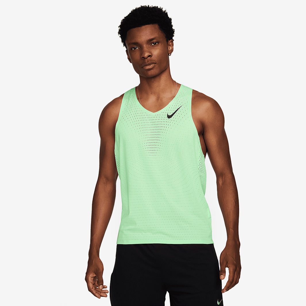 Nike Aeroswift Dri-FIT ADV Singlet - Vapor Green/Black - Mens Clothing