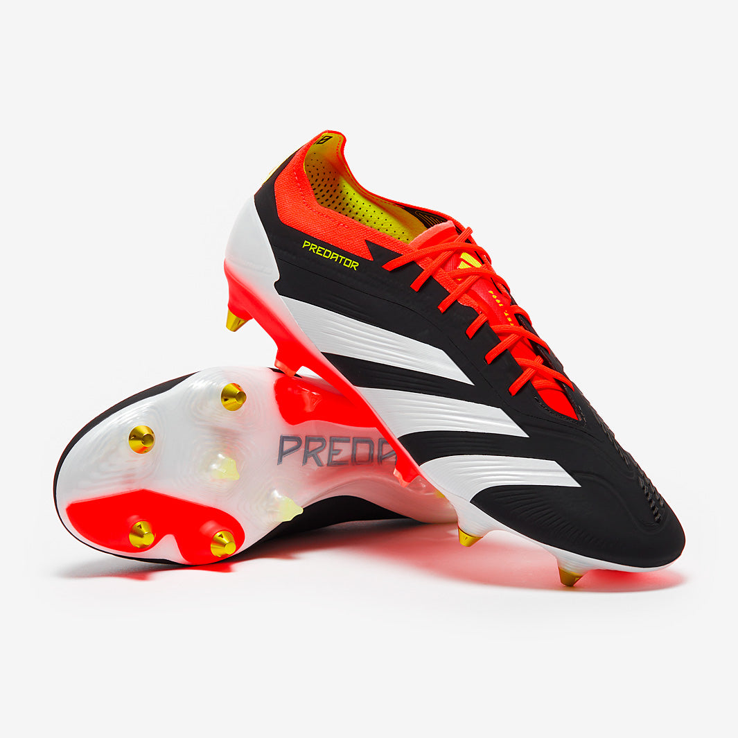 adidas Predator Elite Laced Soft Ground - Core Black/White/Solar