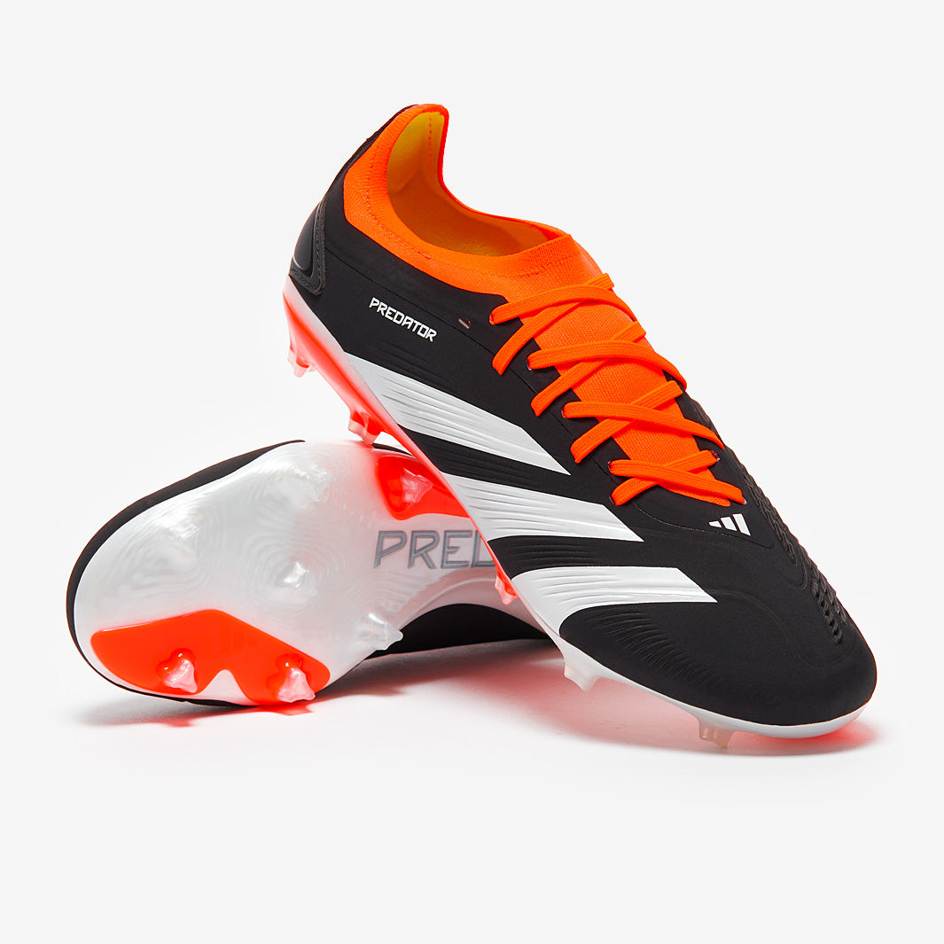 adidas Predator Pro Firm Ground - Core Black/White/Solar Red