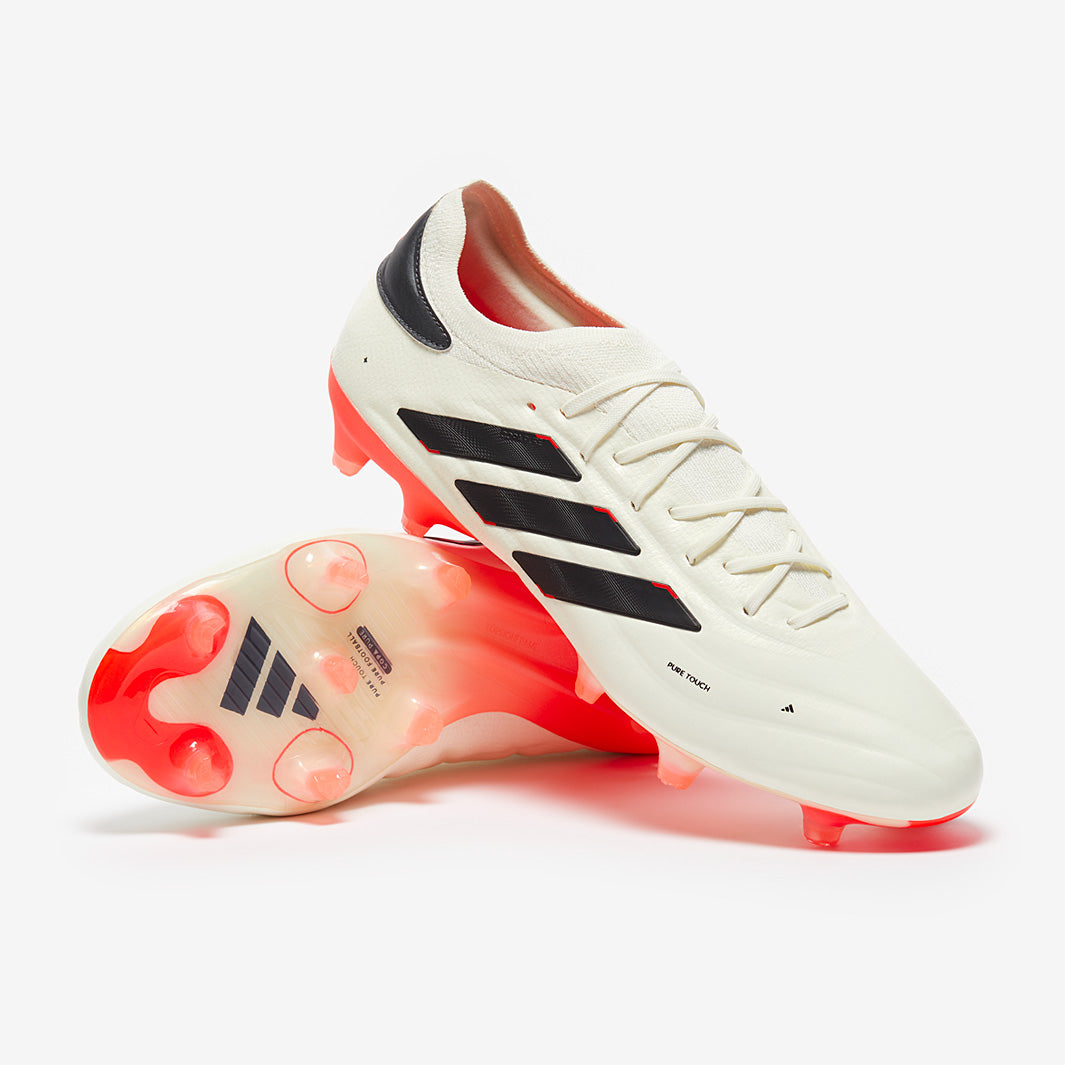 adidas Copa Pure 2 Elite+ Firm Ground - Ivory/Core Black/Solar Red - Adult  Boots