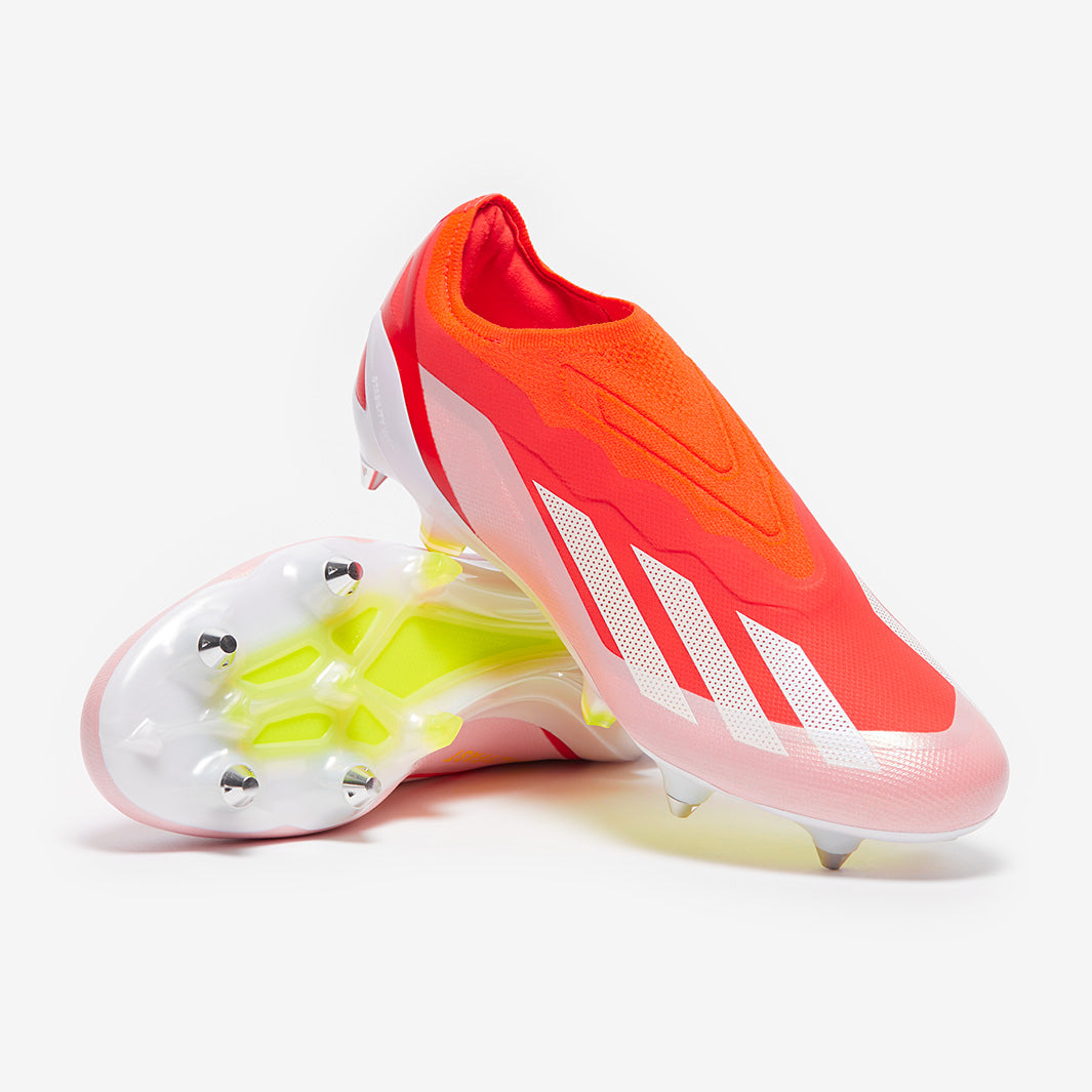 adidas X Crazyfast Elite Laceless Soft Ground - Solar Red/White adidas X Crazyfast Elite Laceless Soft Ground - Solar Red/White