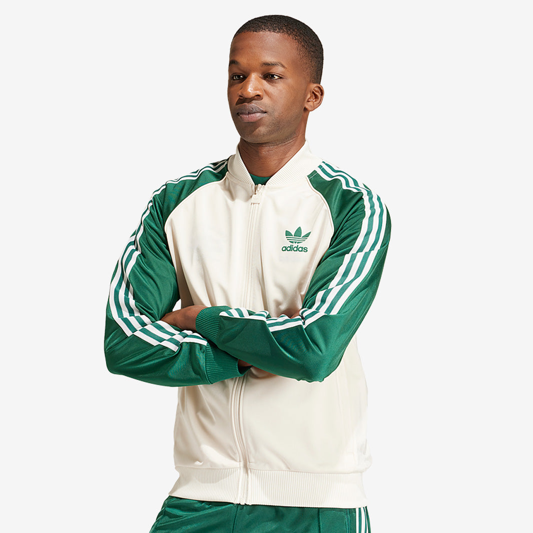adidas Originals Track Top - Wonder White/Collegiate Green - Tops