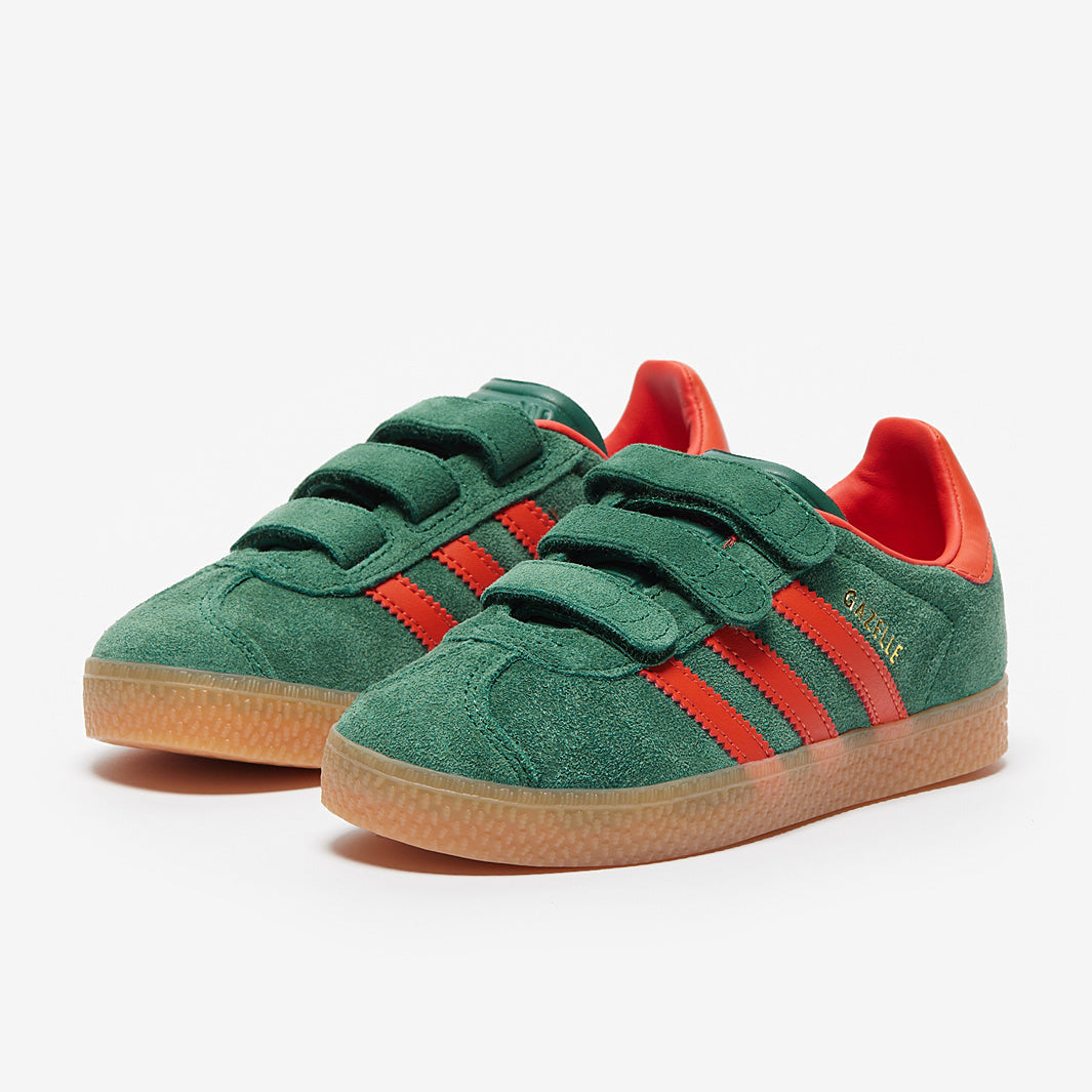 adidas Originals Younger Kids Gazelle (PS) - Core Green/Red/Gum 3 - Trainers - Boys Shoes adidas Originals Younger Kids Gazelle (PS) - Core Green/Red/Gum 3 - Trainers - Boys Shoes