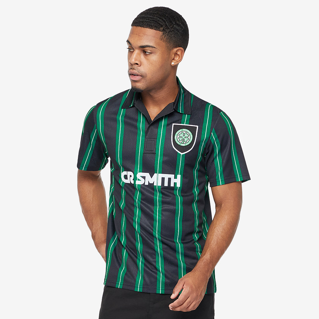 Hummel Celtic 1993/94 Retro Away Shirt - Black/Green - Mens Replica