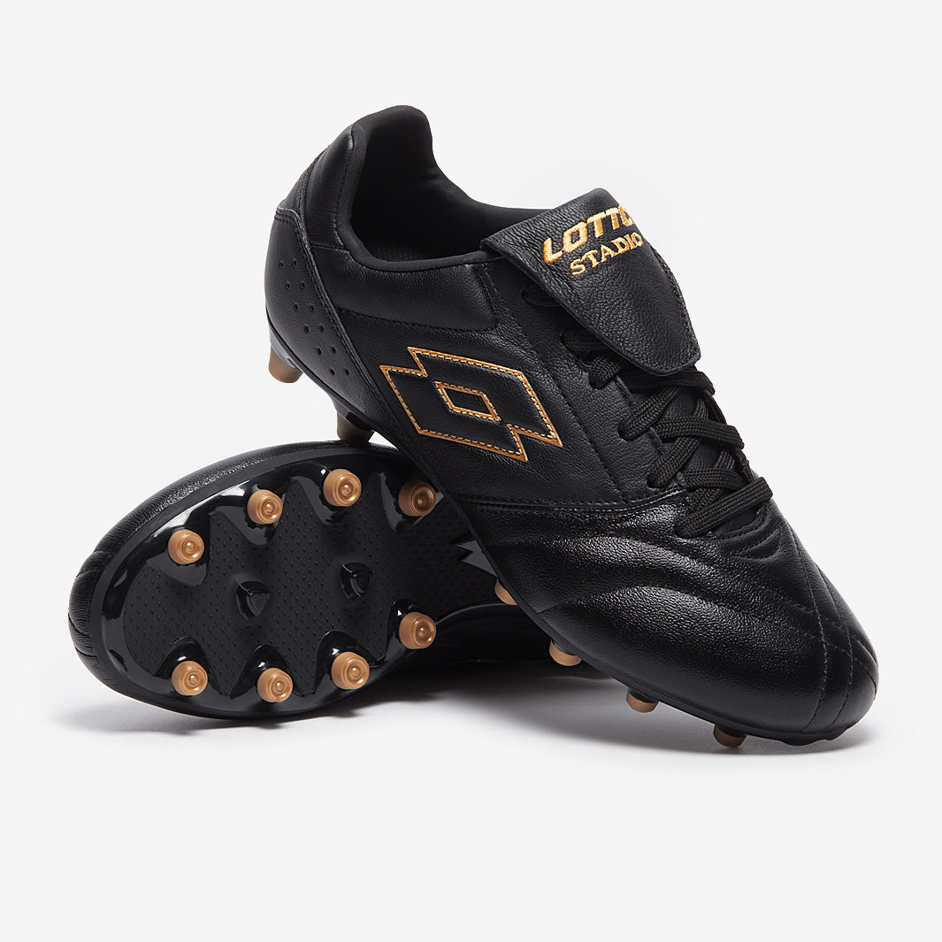 Lotto Stadio 200 III Firm Ground - All Black/Light PlatIndooro