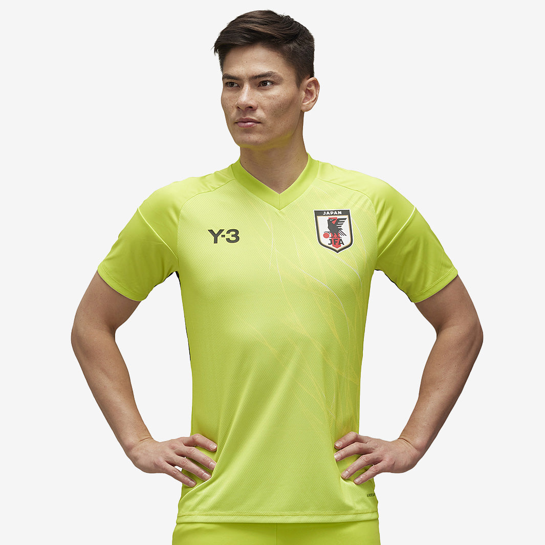 24時間発送新品adidasY-3コラボ 日本代表 2024 GK サイズM長袖 adidas Japan x Y-3 2024 Replica SS GK Shirt - Semi Solar Yellow