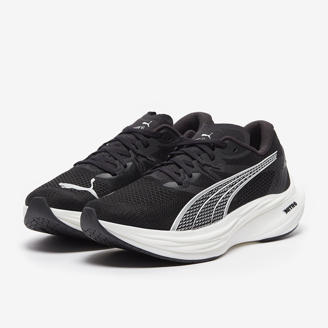 【美品】PUMA DEVIATE NITRO 3 25cm ブラック Puma Deviate Nitro 3 - Puma Black-Puma White - Mens Shoes