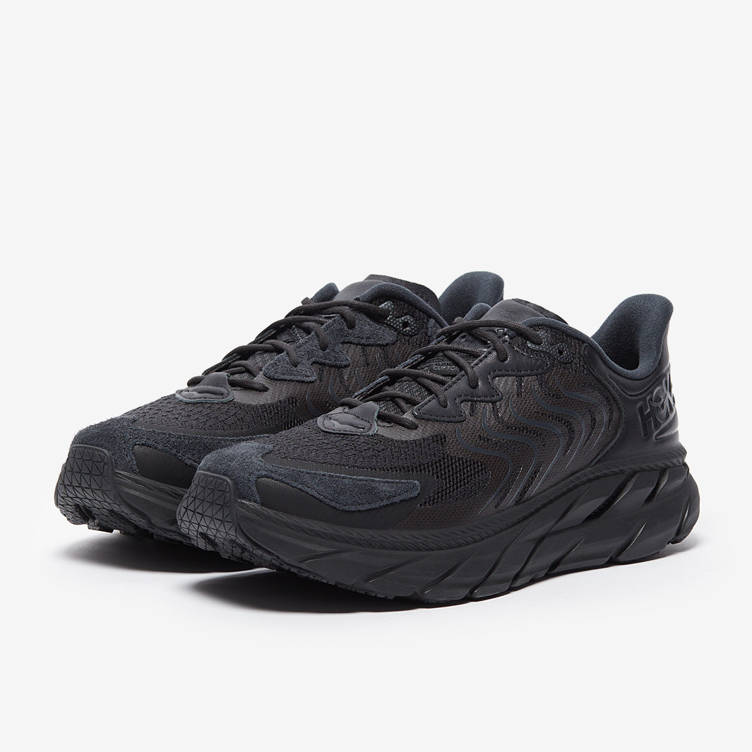 HOKA ONE ONE Clifton LS \'Black Asphalt Suede\' Running Shoes Size W9.5/M8.5 HOKA ONE ONE CLIFTON LS BLACK / ASPHALT ALL GENDER RUNNING  main image 3