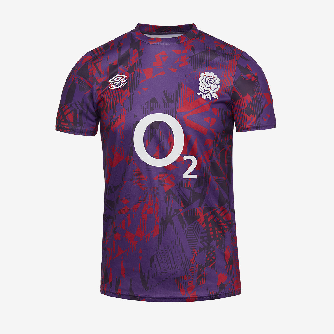 Umbro England 24/25 Warm Up Shirt - Prism Violet - Mens Clothing