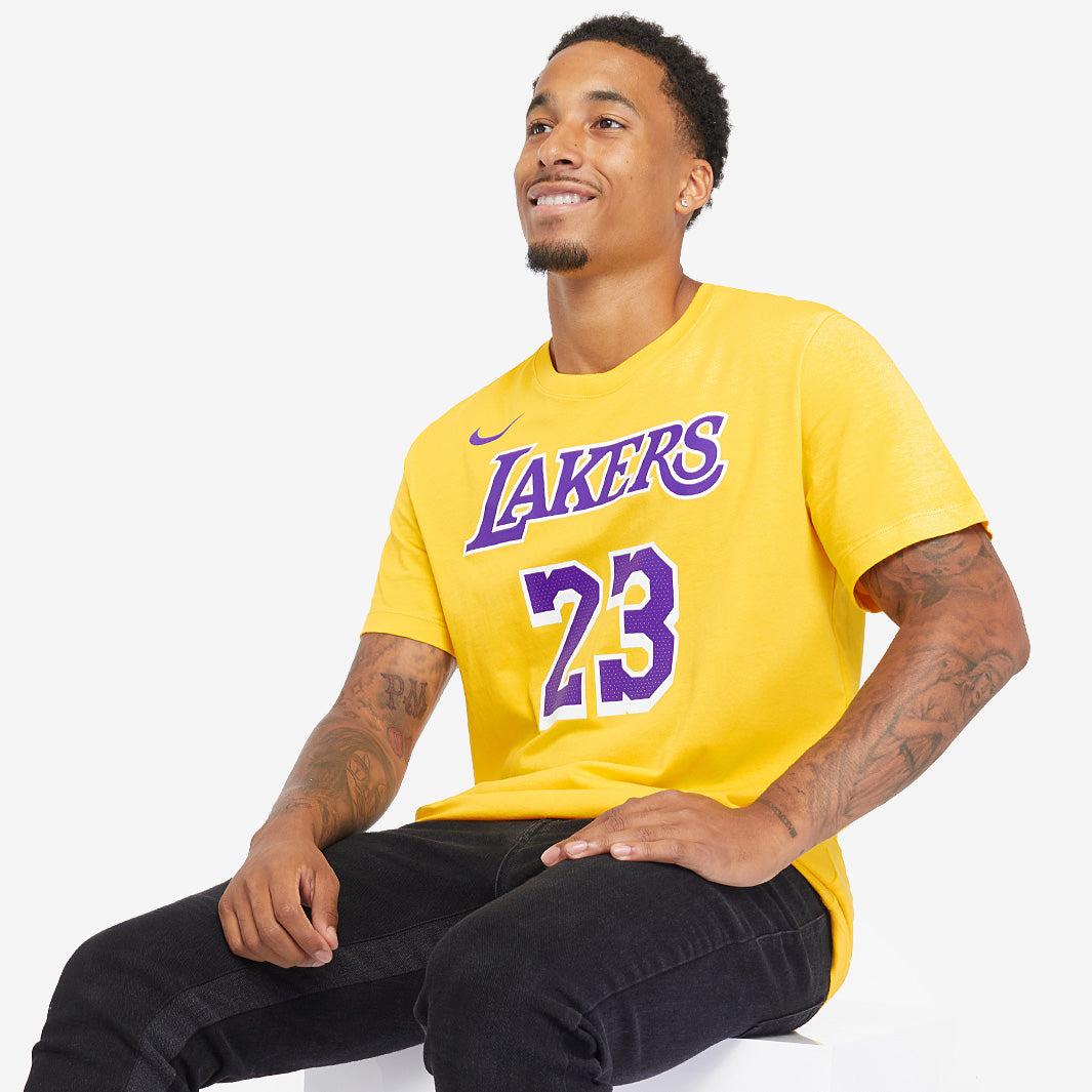 Nike NBA Los Angeles Lakers Tee - Amarillo/LeBron James 23 - Tops