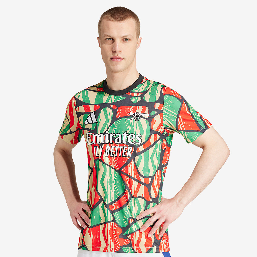 adidas Arsenal 24/25 Pre-Match Shirt - Red/Black - Mens Replica
