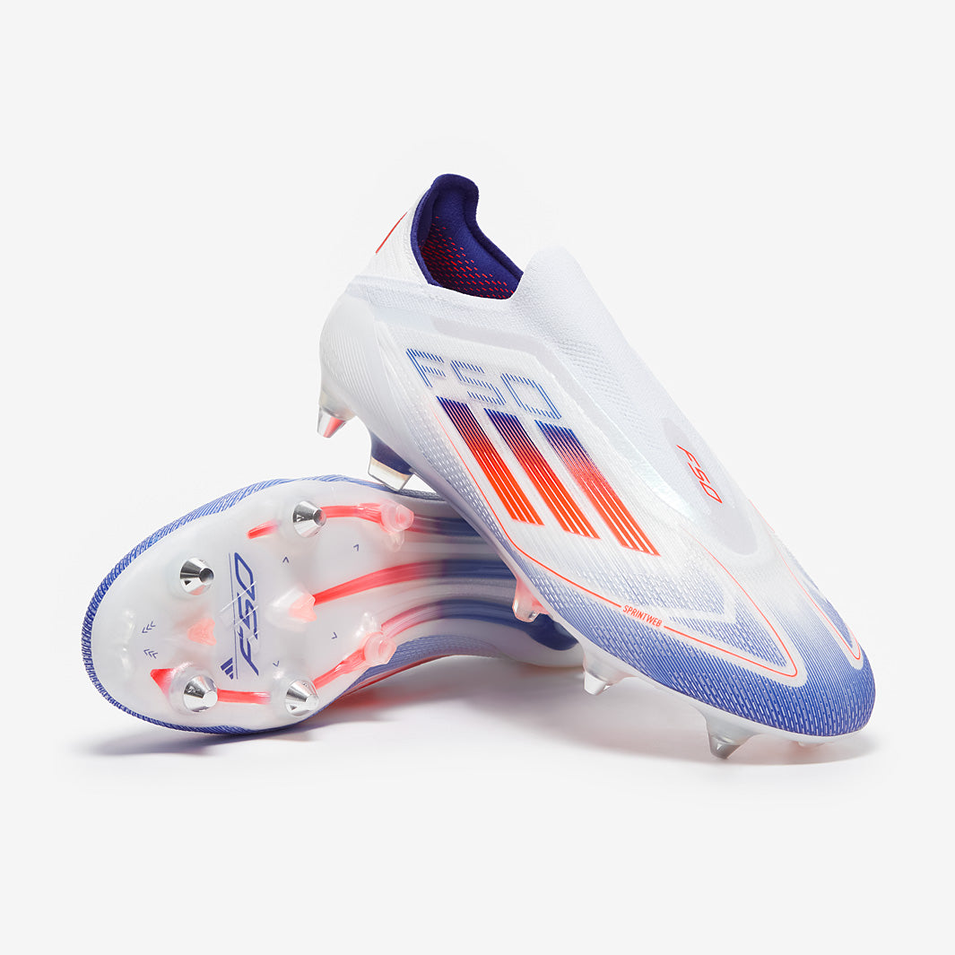 adidas F50 Elite Laceless Soft Ground - Ftwr White/Solar Red/Lucid