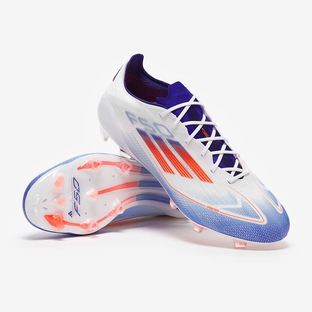 adidas F50 Elite Firm Ground - Ftwr White/Solar Red/Lucid Blue