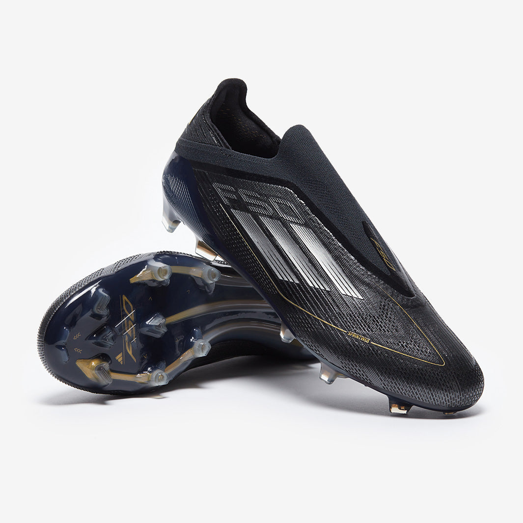 adidas F50 Elite Laceless Firm Ground - Core Black/Iron Met/Gold
