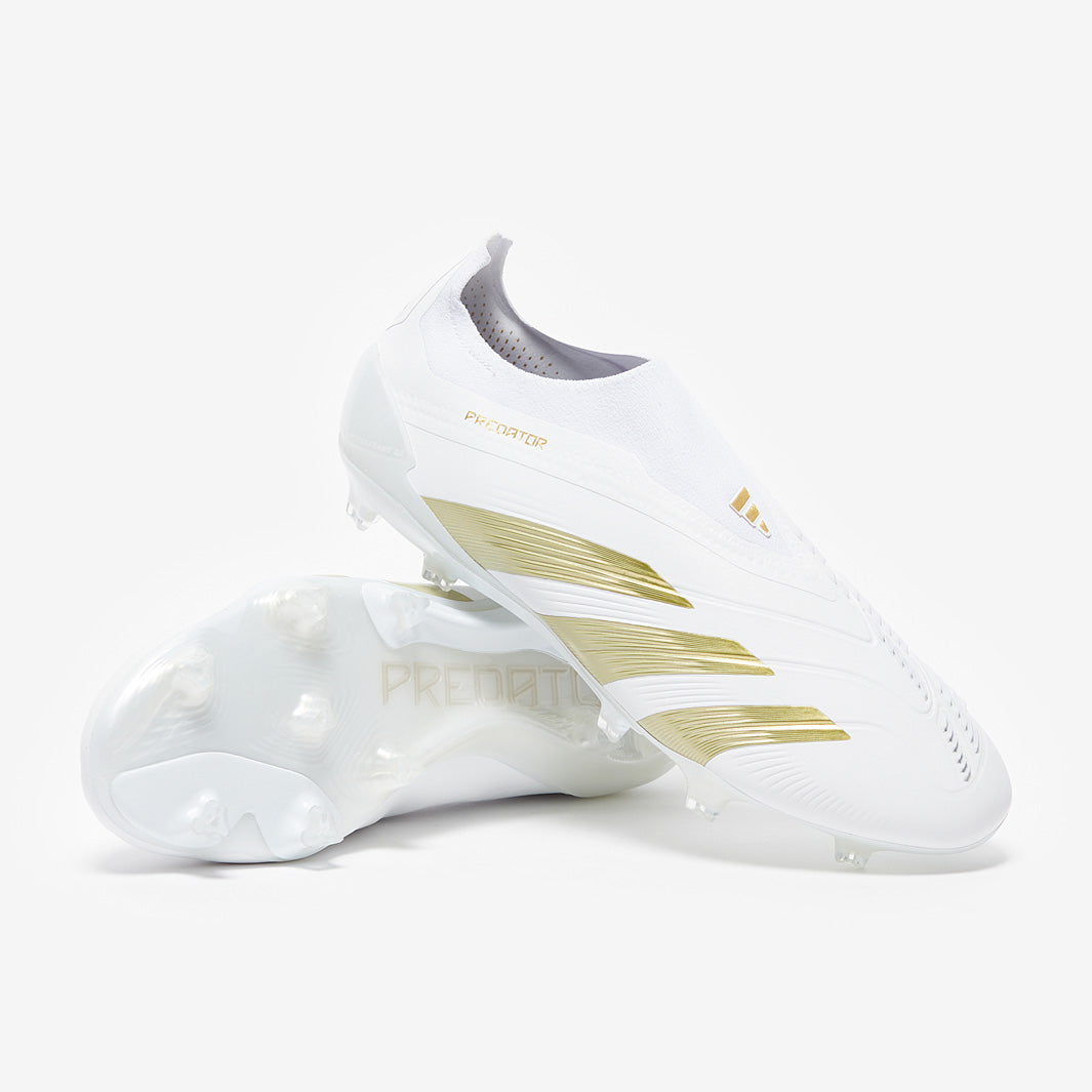  predator ホワイト/ゴールド 収納袋付き adidas Predator Elite Laceless Firm Ground - Ftwr White/Gold Met