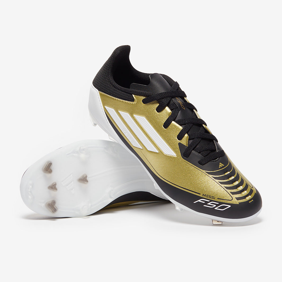 adidas Kids F50 x Messi League Firm Ground/Mixed Ground - Gold Met