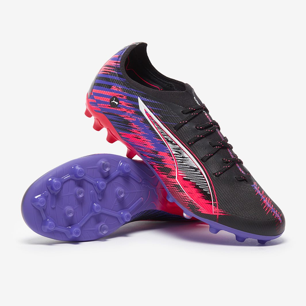 F1 Ultimate 5 Ultra Puma Boots Football ブラック/ピンク/パープル スパイクシューズ 1 Formula Puma FG Glow Black-White-Sunset シューズ