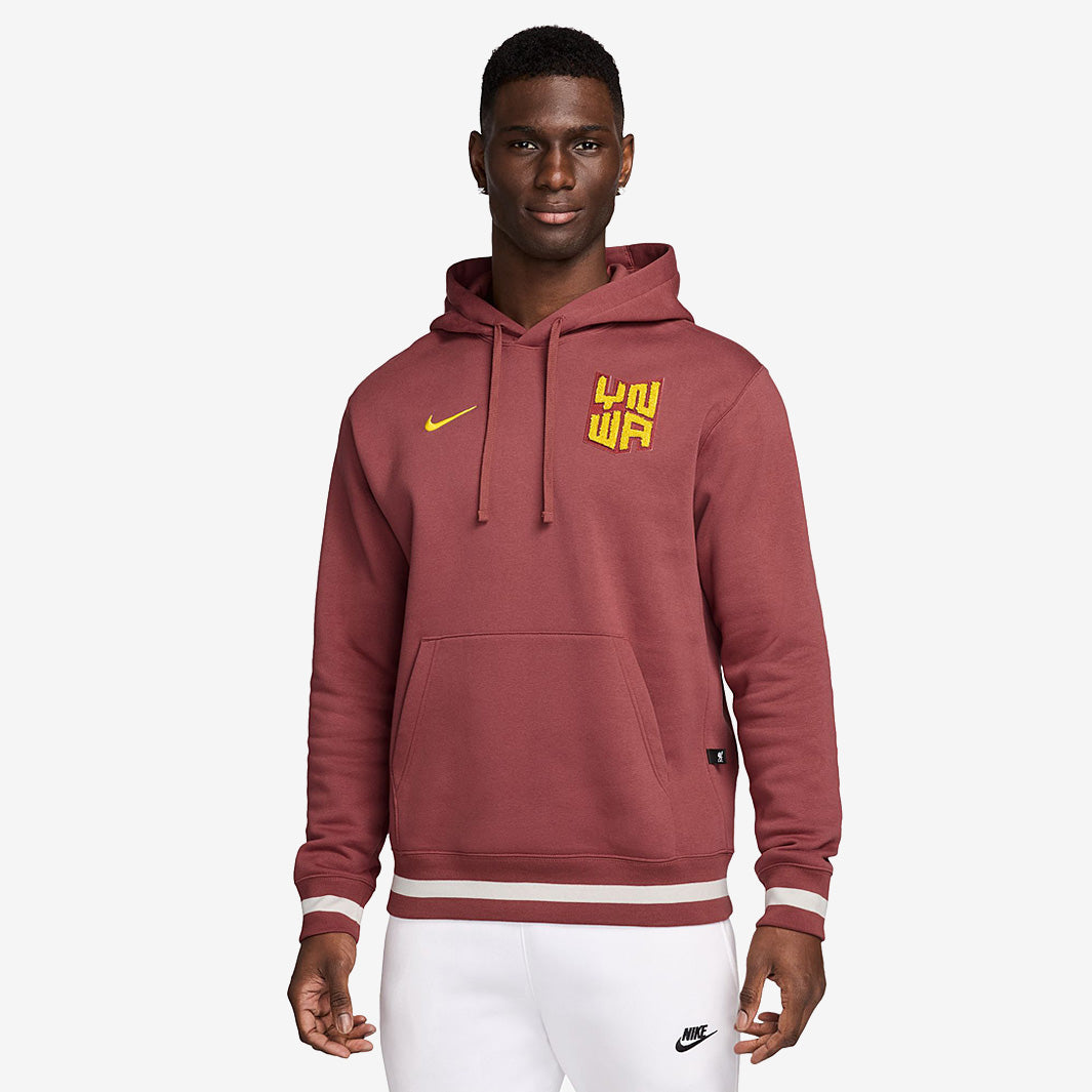 Nike Liverpool 24/25 NSW Club PO Hoodie - Cedar/Chrome Yellow