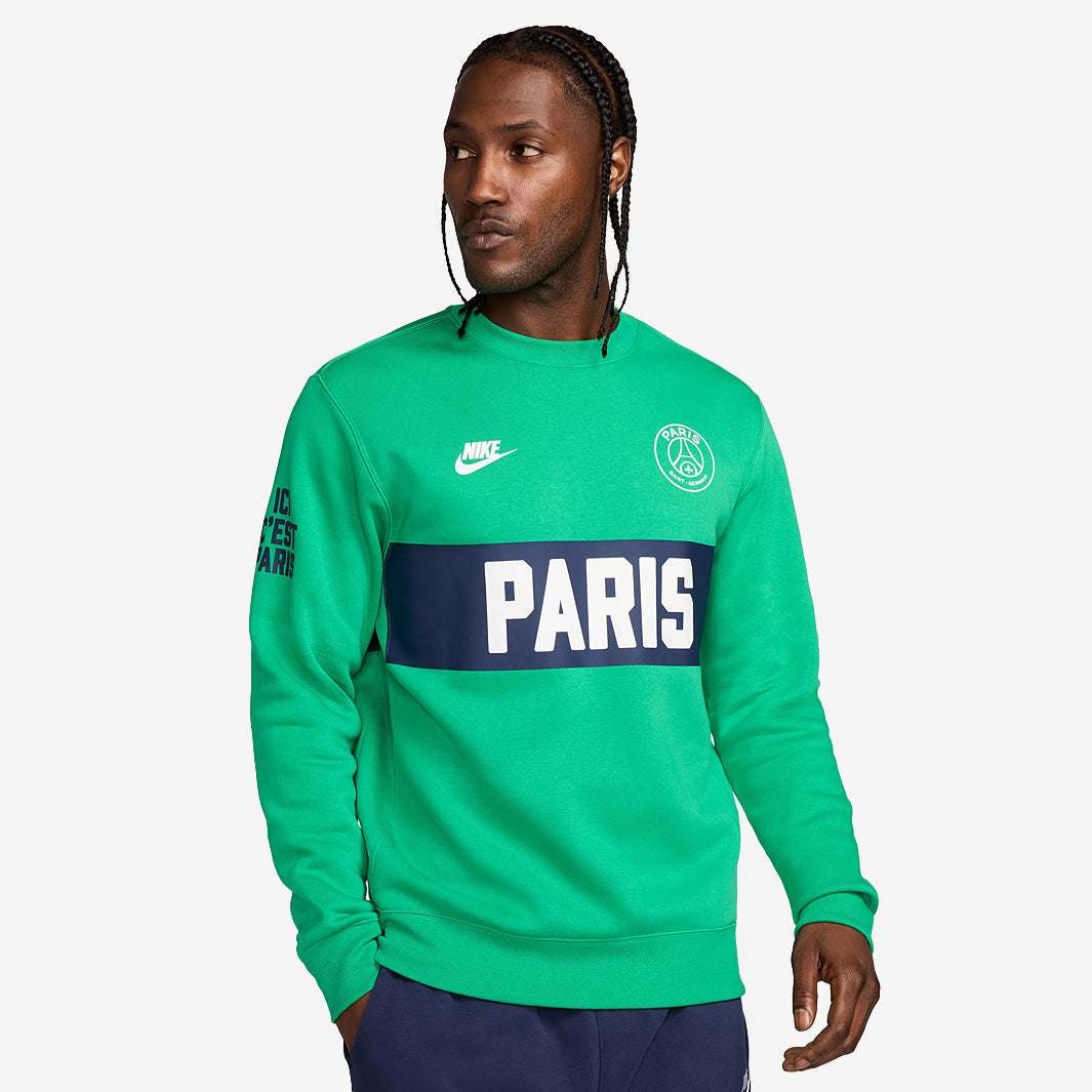 Nike Paris Saint-Germain 24/25 NSW Club Crew Top - Stadium Green