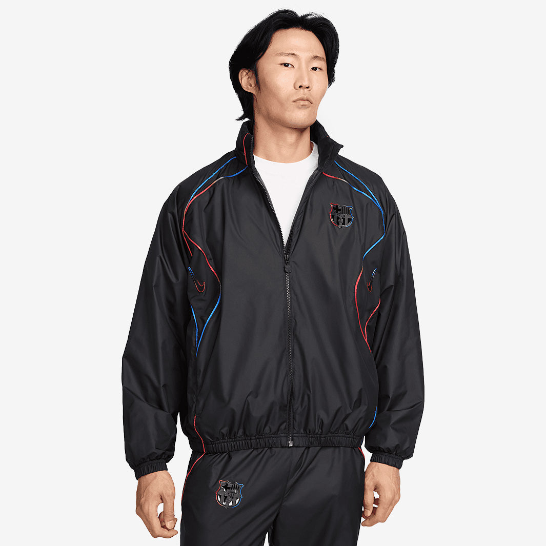 『期間限定』Nike FC Barcelona ブラックジャケット　Mサイズ Nike FC Barcelona 24/25 Repel Away Jacket - Black/Black - Mens Replica