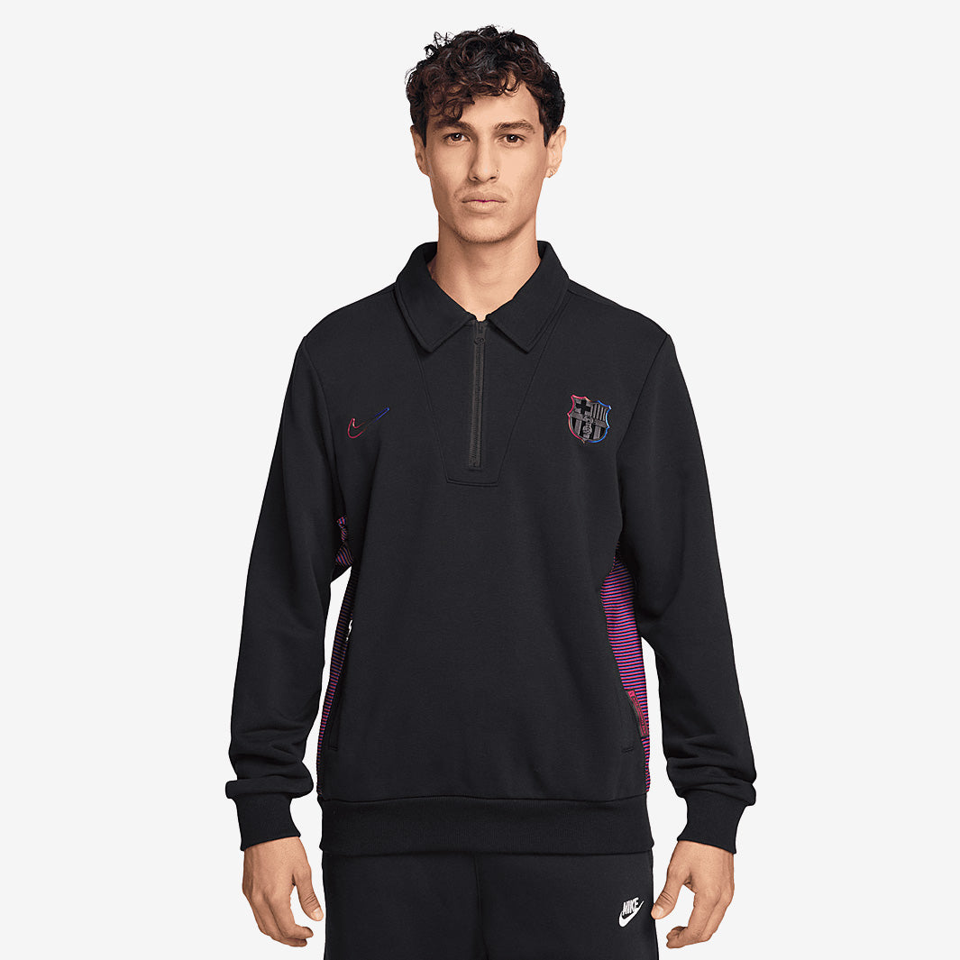 FC Barcelona Nike ジャージ上下 24-25 Nike FC Barcelona 24/25 Dri-FIT Quarter-Zip Away Top - Black/Black