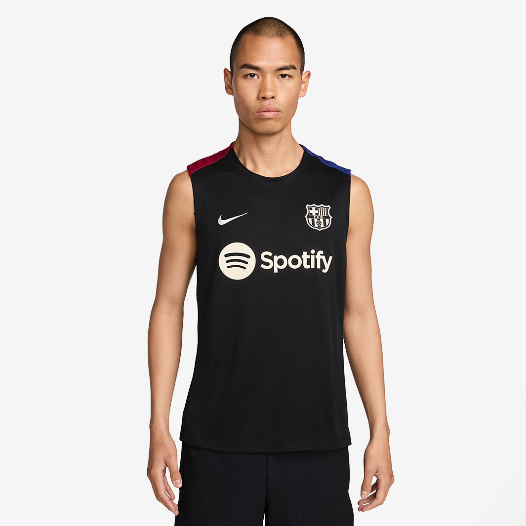 Nike FC Barcelona ノースリーブ Nike FC Barcelona 24/25 Dri-FIT Strike Sleeveless Top - Black