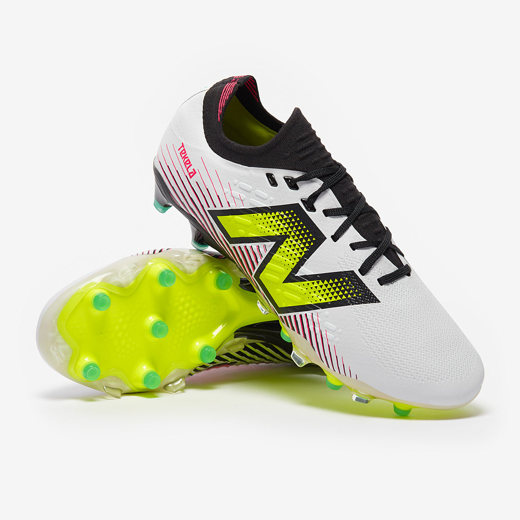 New Balance Tekela V4+ Pro Low Laced Firm Ground - White/Pink/Lime