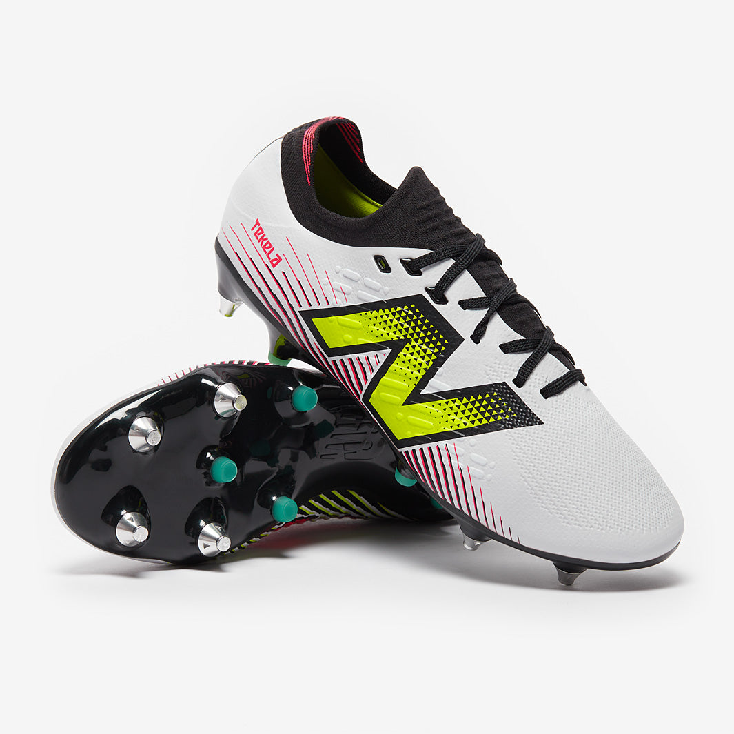 New Balance Tekela V4+ Pro Low Laced Soft Ground - White/Pink/Lime