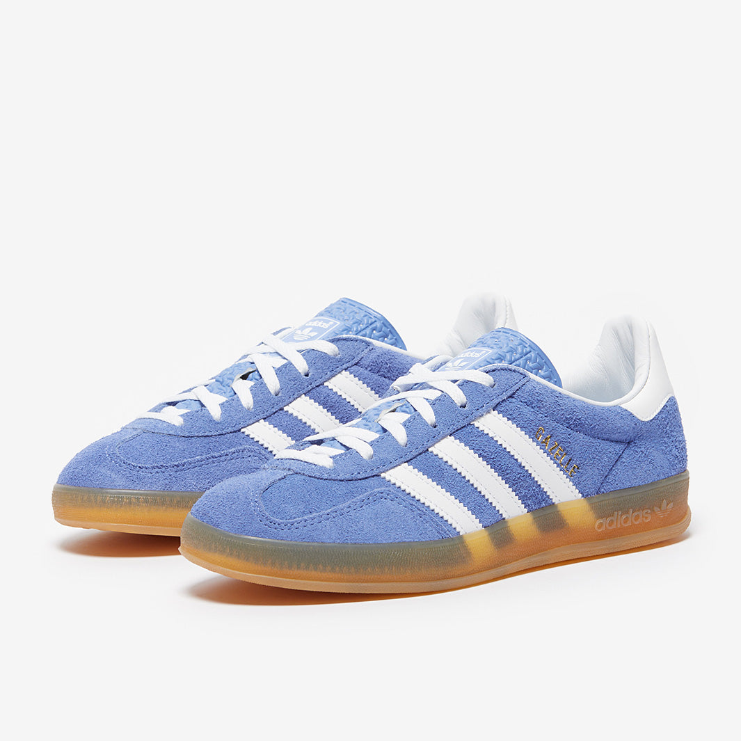 adidas Originals Womens Gazelle Indoor - Blue Fusion/Ftw White/Metallic  Gold - Trainers