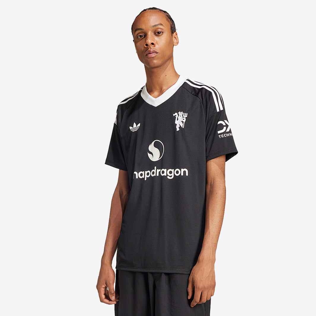 adidas Manchester United 24/25 Third GK Shirt - Black - Boys Replica