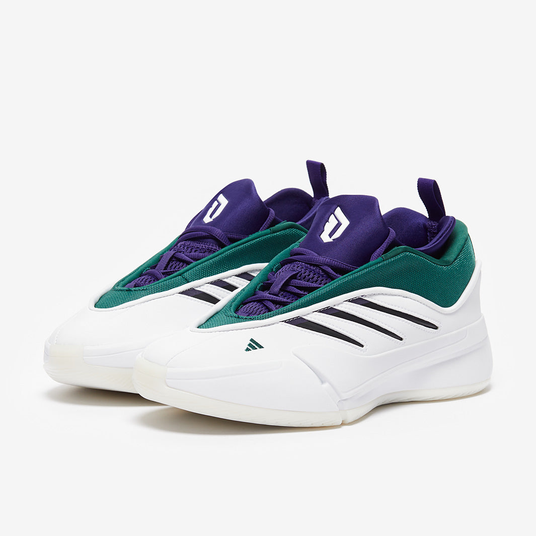 adidas DAME バスケットボールシューズ ホワイト/グリーン/パープル adidas Dame 9 - Footwear White/Core Black/Collegiate Green - Mens