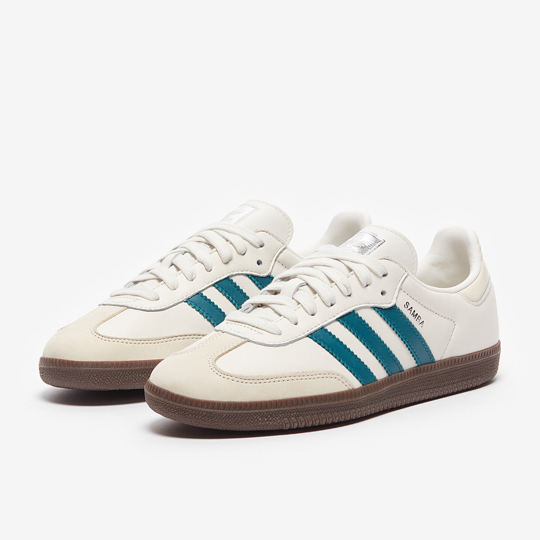 adidas Originals Womens Samba OG - Cloud White/Legend Teal/Wonder White -  Trainers - Womens Shoes