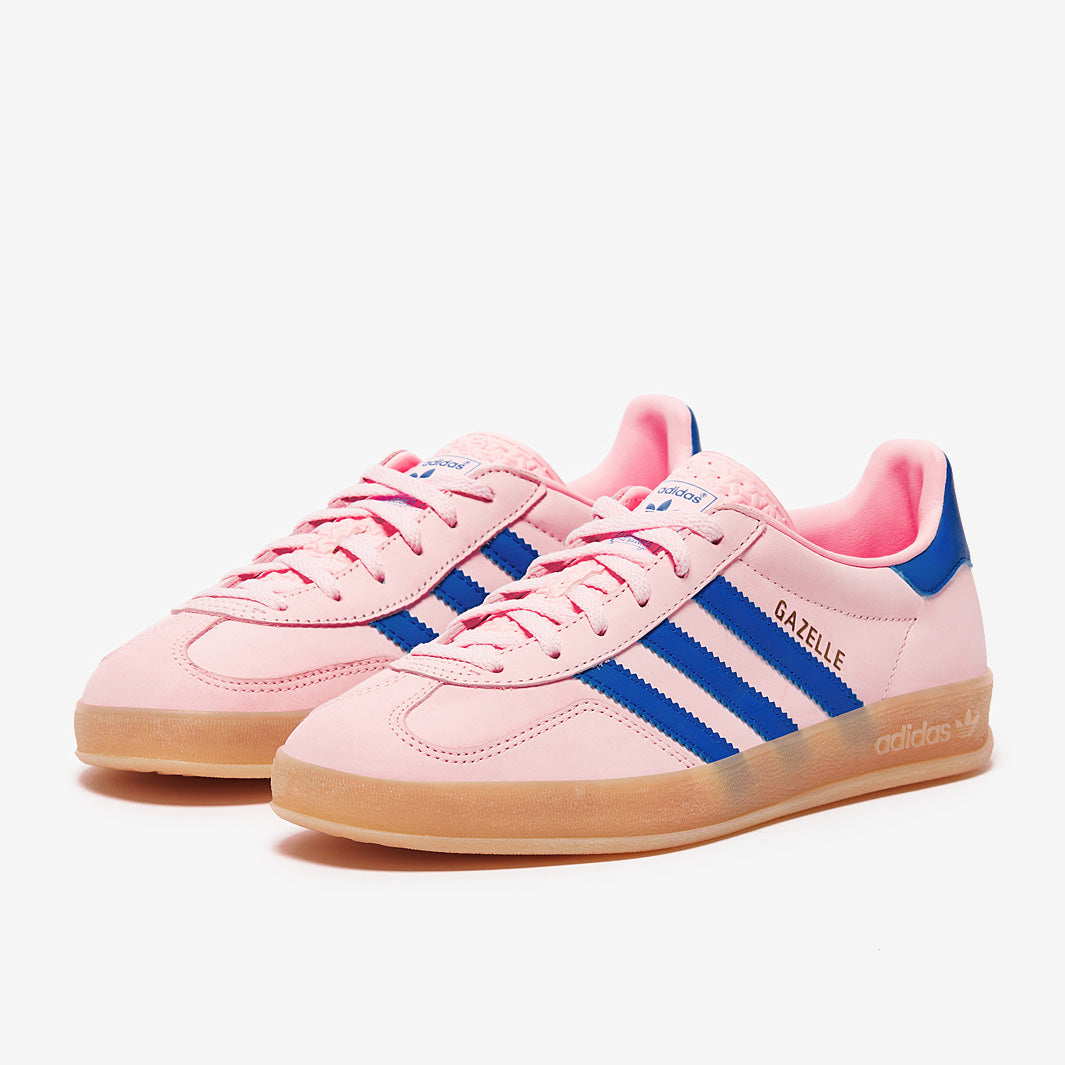 adidas Originals Womens Gazelle Indoor - Clear Pink/Lucid Blue/Gum 3 -  Trainers