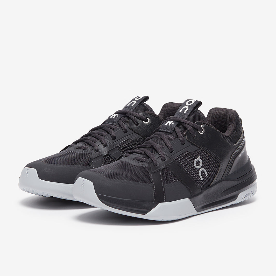 On THE ROGER Clubhouse Pro Tennis Shoes - Black/Glacier - Mens Shoes