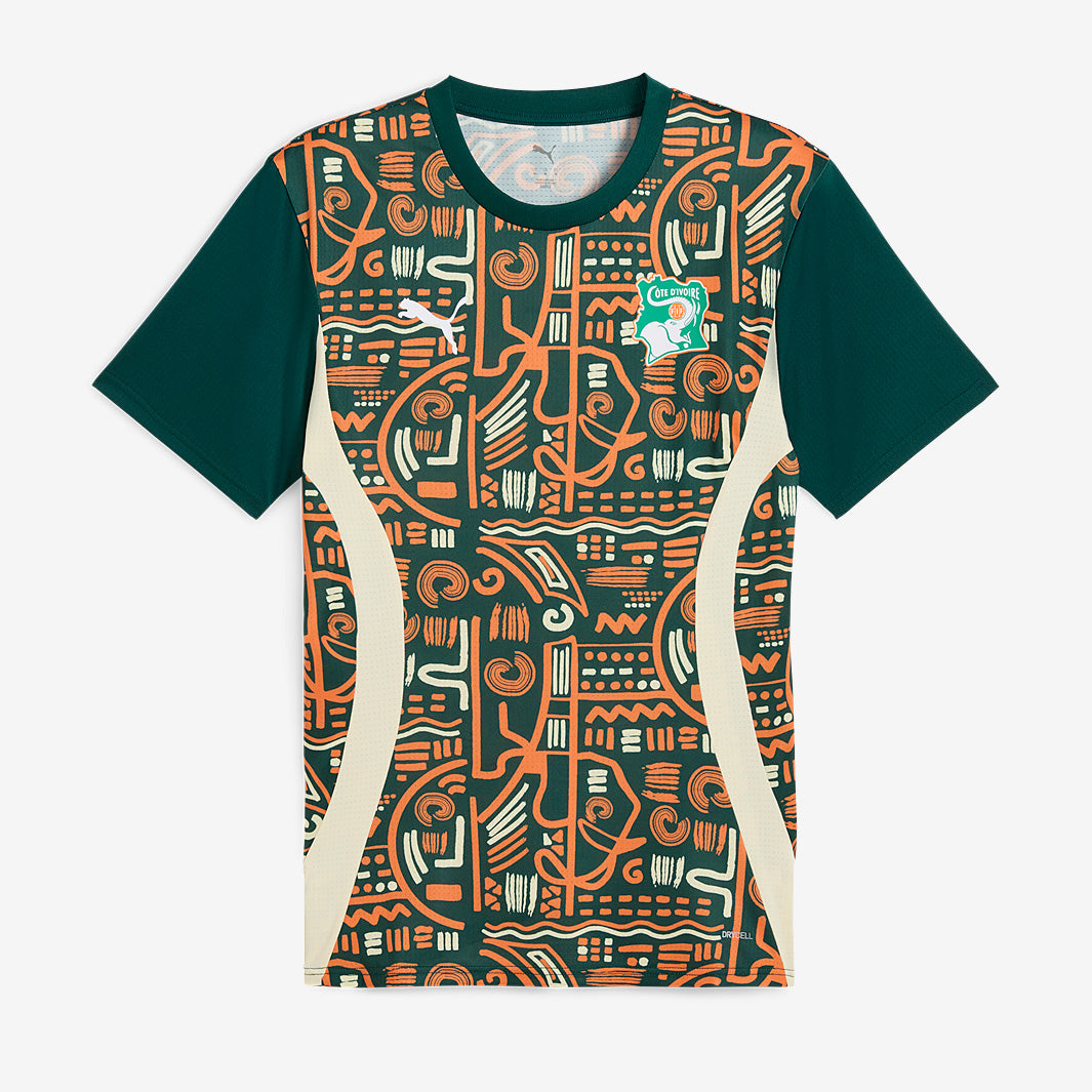 Puma Ivory Coast 2025 SS Pre-Match Shirt - Dark Myrtle/Rickie