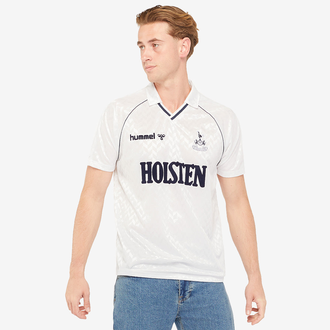 当時物87‐89トッテナム（H)ヒュンメル　Tottenham Hotspur Hummel Tottenham Hotspur 1989 Retro Home Shirt - White - Mens Replica