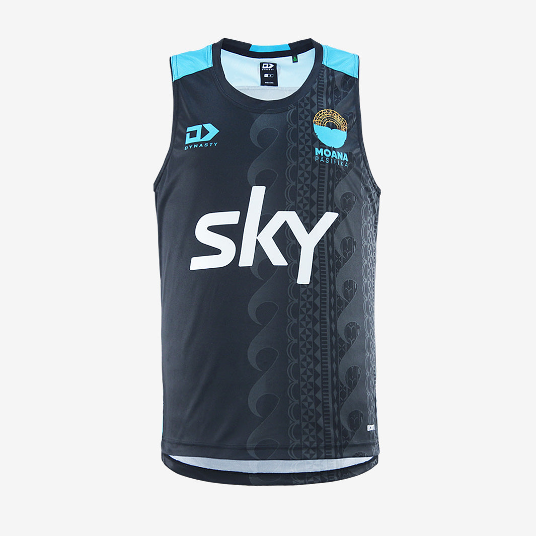 Dynasty Moana Pasifika 2025 Training Singlet - Charcoal - Mens Replica