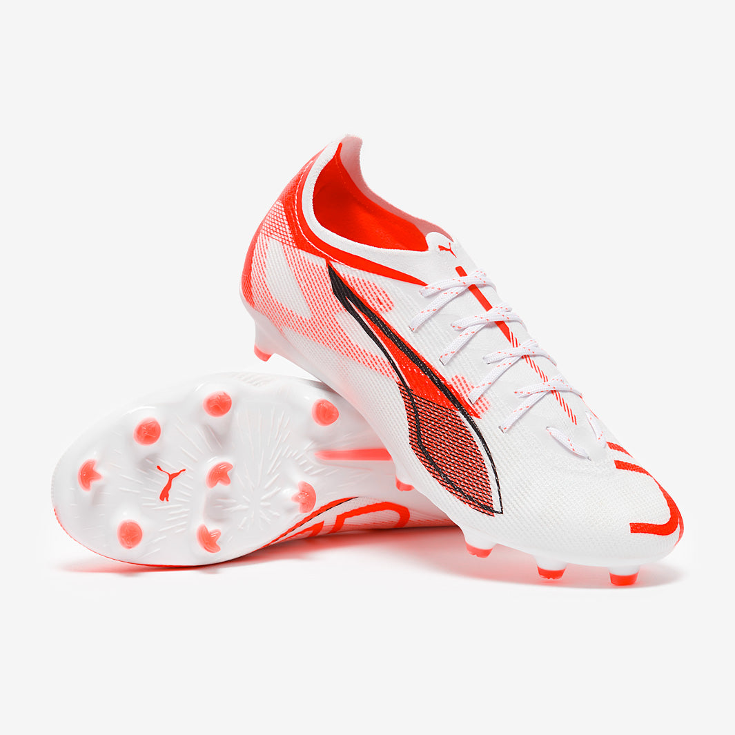 Puma Ultra 5 Pro FG/AG - Puma White/Puma Black/Glowing Red - Adult
